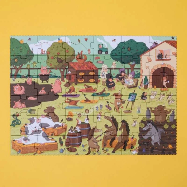 Farmtastic tractor puzzle 36 pieces look-and-find – Londji 3+