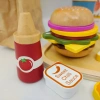 Wooden Fast Food Burger Play Set with Accessories – Kabi 3+