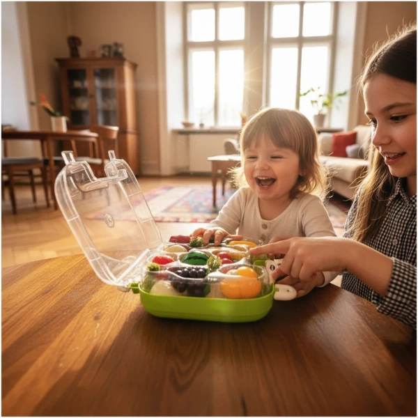 Cutting vegetables and fruits 18 pcs in case – Jinkee 3+