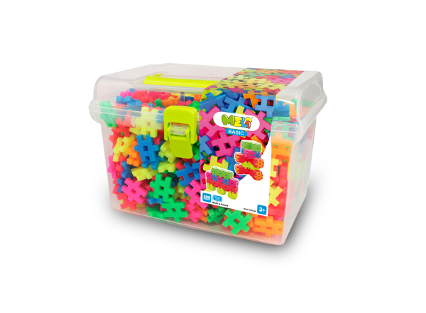 Meli Basic Neon Travel Box Construction Blocks - 500 pcs.