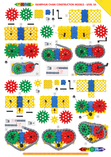 Gearphun Sprockets and Chains 200 el. - Construction blocks