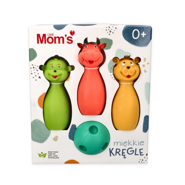 Miękkie pastelowe kręgle sensoryczne dla dzieci 12m+ Mom's Care