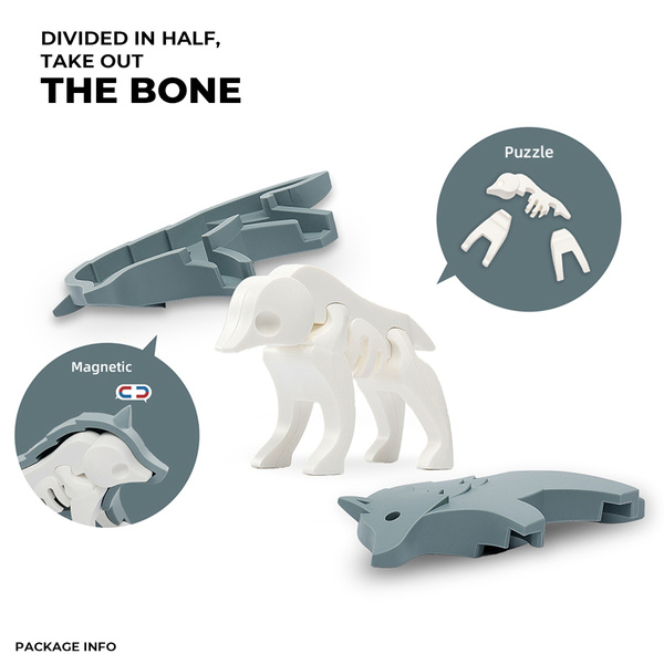 Magnetyczne figurki 3D zwierząt leśnych – Half Toys 3+