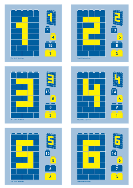 Little Architect educational blocks - Letters and Numbers 630 el.