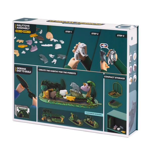 Half Toys Forest World 3D Magnetic Animals Set – Ages 3+