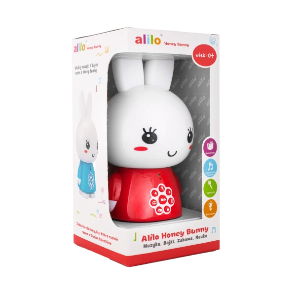 Króliczek Alilo Honey Bunny G6 RED - czerwony
