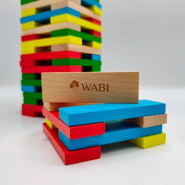 Drewniane klocki deseczki WABI Planks 8 cm 200 sztuk 3+