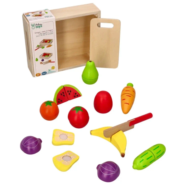 Vegetables and fruits in a box - for cutting