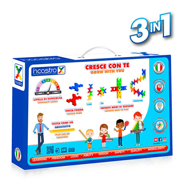 Klocki konstrukcyjne Incastro Fairground 150 el. 3w1 – 4+