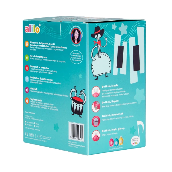 Króliczek Alilo Happy Bunny P1 YELLOW - żółty