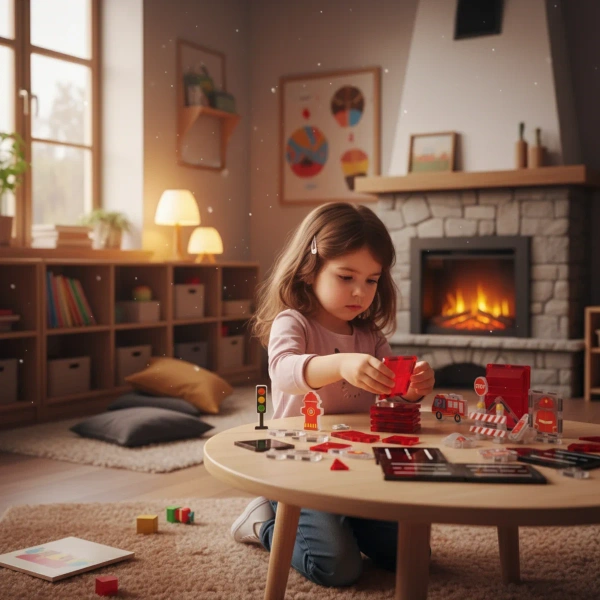 Magnetic Tiles Fire Station Set 48 pcs – X-Bida 3+