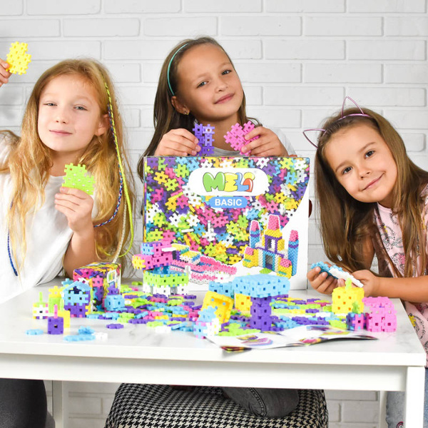 Meli Basic Pink 1000 el construction blocks.