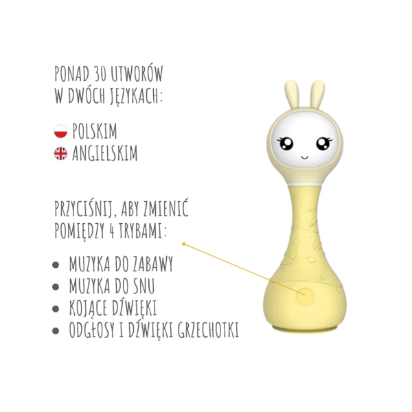 Alilo Smarty Bunny R1 YELLOW - yellow