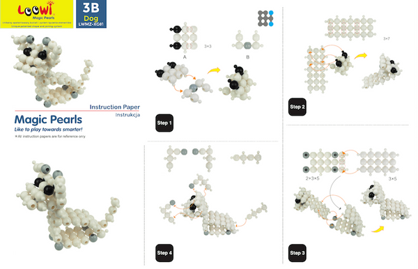Loowi bricks - Black&White set 125 el.