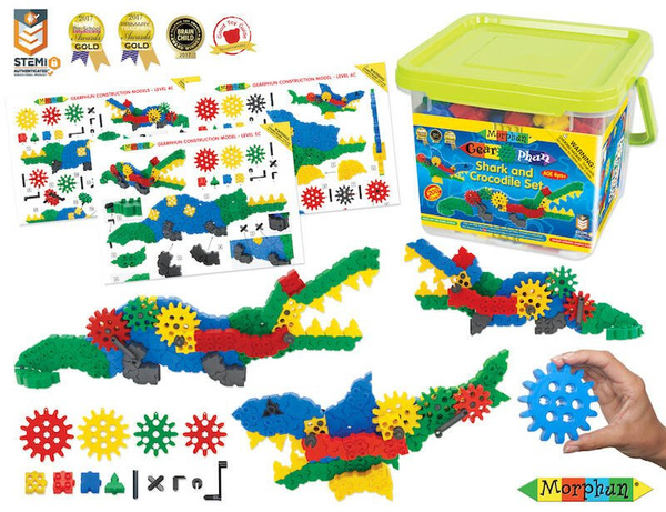 Gearphun Shark and Crocodile blocks - 200 el.