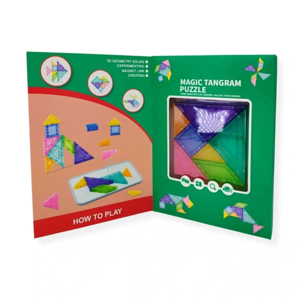Magnetic Tangram Puzzle 7 Pieces Transparent – X-Bida 3+