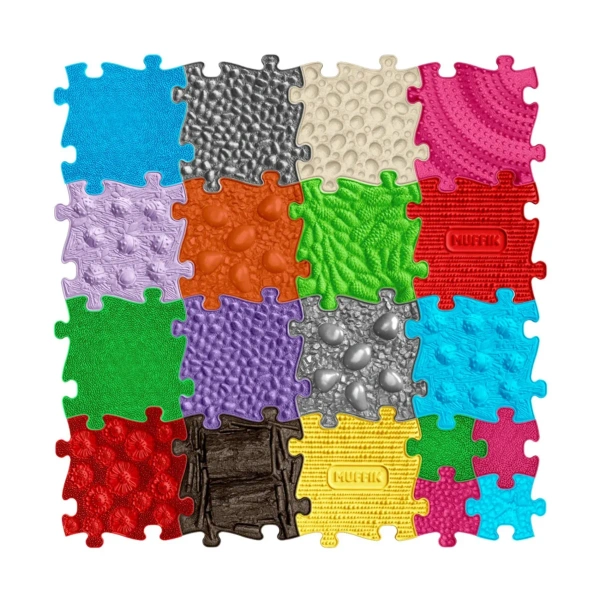 Muffik XXL Sensory Mats Set 19 Orthopedic Puzzles – Ages 3+