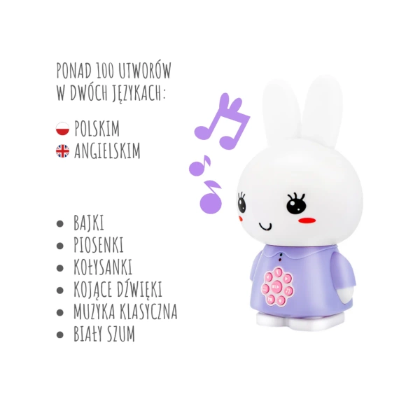 Króliczek Alilo Honey Bunny G6 PURPLE - fioletowy