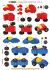 Morphun 4 Vehicles 64 el. - Construction blocks