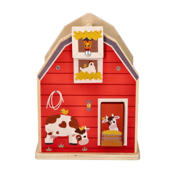 Wooden sorter with blocks - Farm