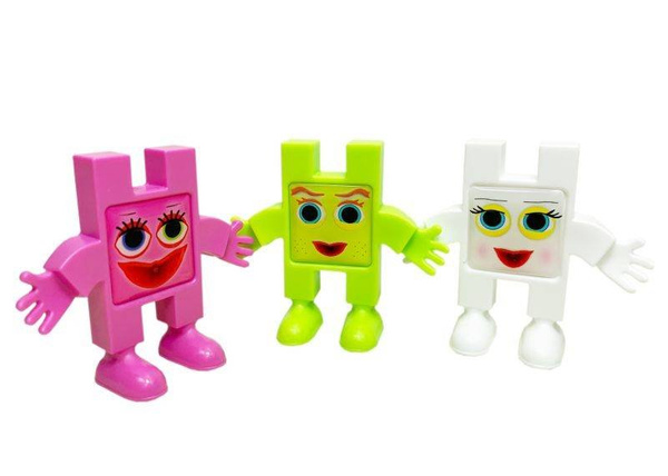 Klocki Meli Emoti Pretty 12 figurek – kolorowe buźki 3+