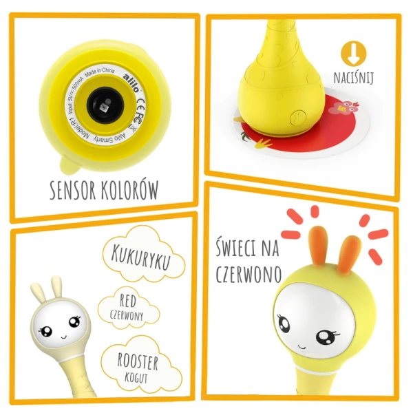 Króliczek Alilo Smarty Bunny R1 YELLOW - żółty