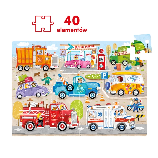 Puzzle CzuCzu Moto puzzle Auta pojazdy 3+