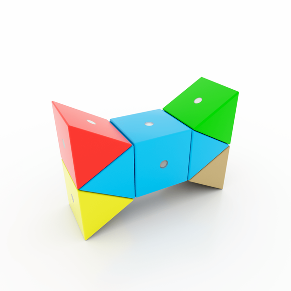 Drewniane klocki magnetyczne WABI 20 el. – starter 3+