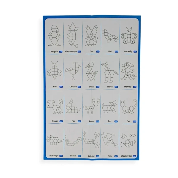 Magnetic Tangram Puzzle 35 pcs – X-Bida STEAM Toy 3+