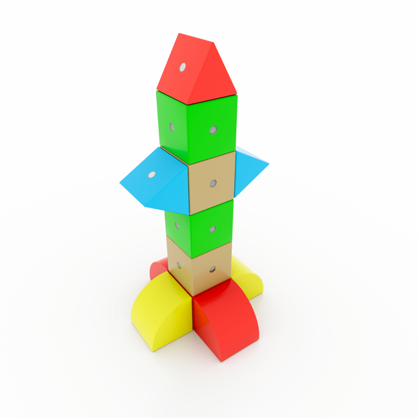 WABI Magnetic Blocks Educational Set 120 el. + WABI Pad magnetic tray