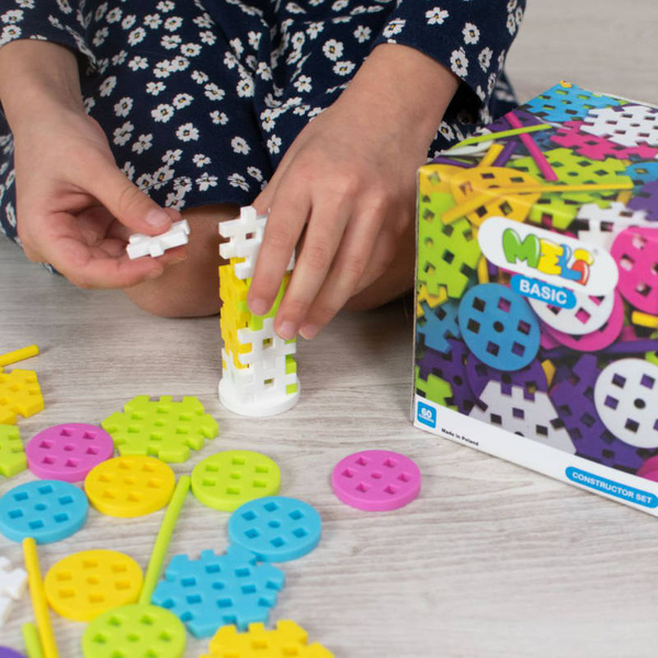 Meli Basic Constructor Pink blocks 60 el.