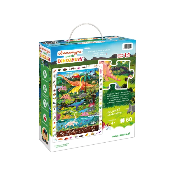 CzuCzu Obserwacyjne puzzle Dinozaury 4+