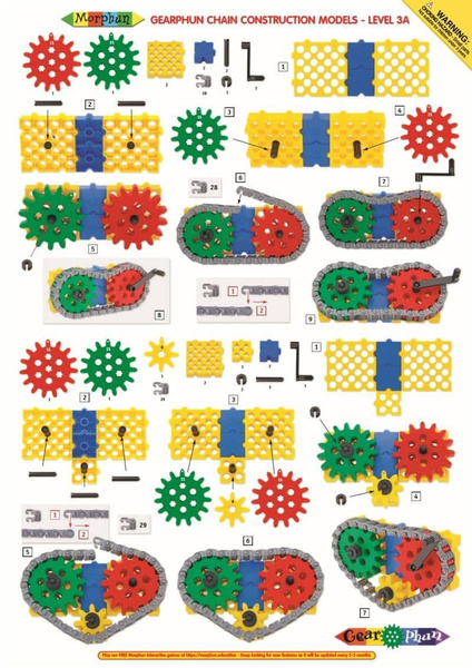 Gearphun Sprockets and chains 270 el. - Construction blocks
