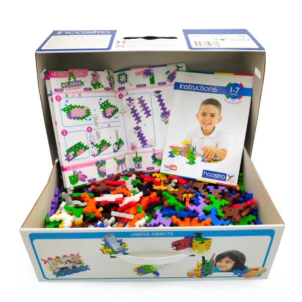 Klocki konstrukcyjne Incastro Box 500 elementów – 4+