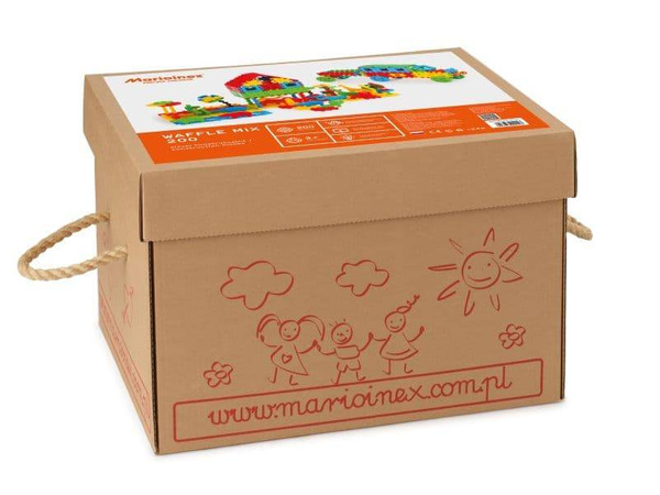 Klocki edukacyjne Marioinex Wafle Mix 250 elementów dla 2-latka wspierające motorykę