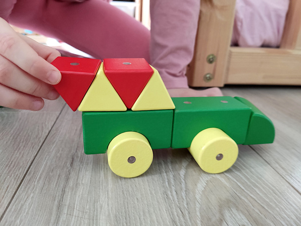 WABI Magnetic Blocks Educational Set 120 el. + WABI Pad magnetic tray