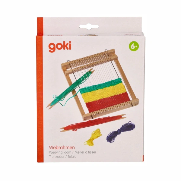 Goki Wooden Weaving Loom – Small Weaving Set for Kids Ages 5+