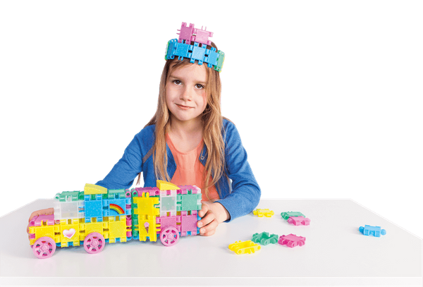 Klocki Clics Wiaderko 8w1 Glitter brokatowe 175 el. 4+