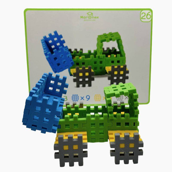 Klocki edukacyjne Marioinex Mini Waffle EDU 500 elementów dla 4-latka wspierające motorykę