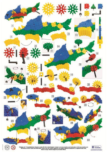 Klocki Gearphun Rekin i Krokodyl 200 el. – Morphun 4+