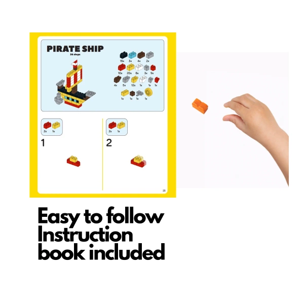 Klocki Little Architect Pirates 335 el. – piracki zestaw 4+