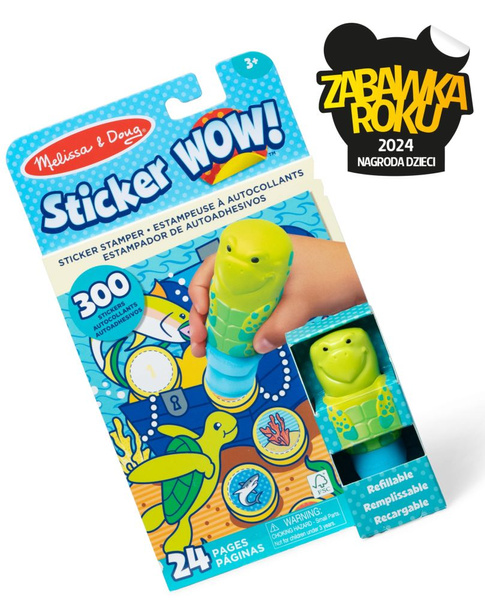 Sticker Wow - Book and Stamper with Stickers - Sea Turtle