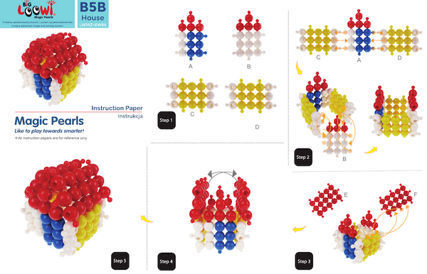 Duże klocki konstrukcyjne Big Loowi Edu 200 elementów 3+