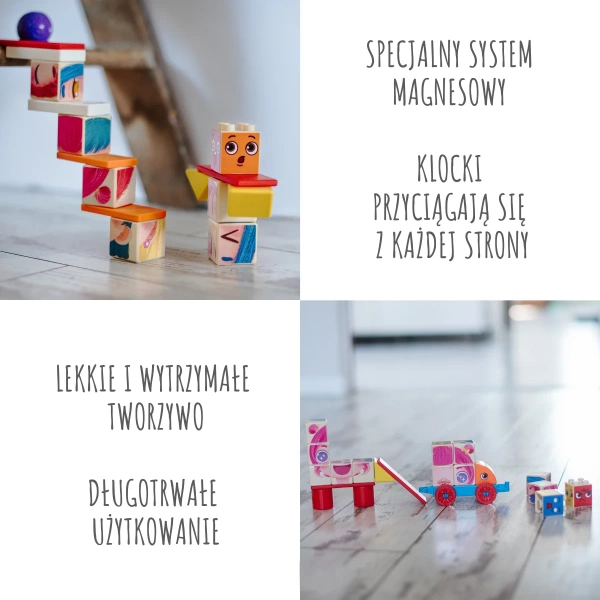 Klocki magnetyczne Alilo - emocje - 40 el.