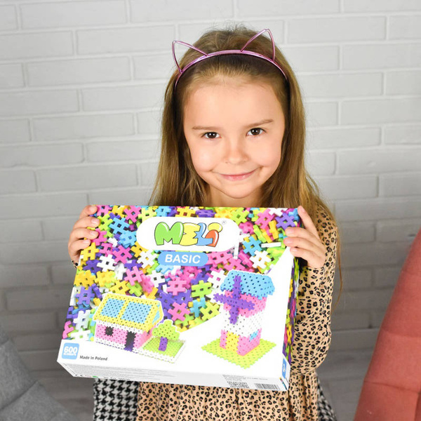 Meli Basic Pink 600 el construction blocks.