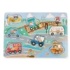 AdamToys drewniana układanka muzyczna 1+ puzzle dźwiękowe - Pojazdy 