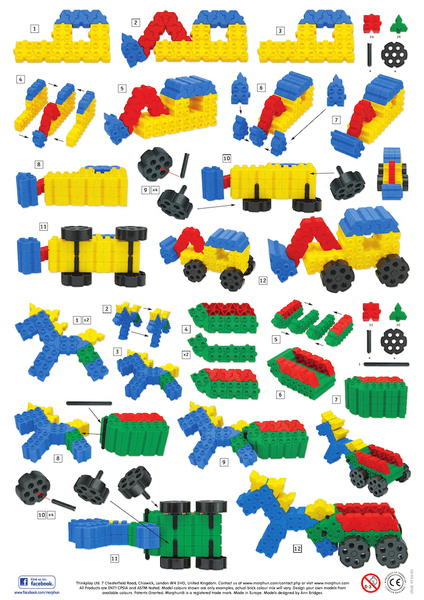 Morphun 10 Vehicles 251 el. - Construction blocks