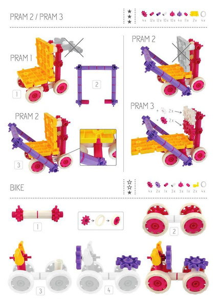 Korbo EDU Pastel construction blocks 370 el.