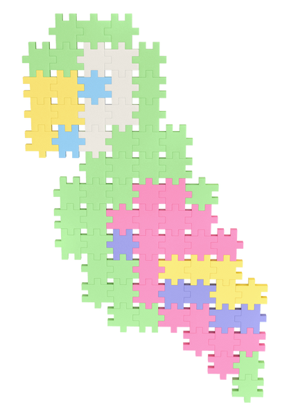 Klocki konstrukcyjne Meli Minis Pastel 800 el. – mozaika 4+