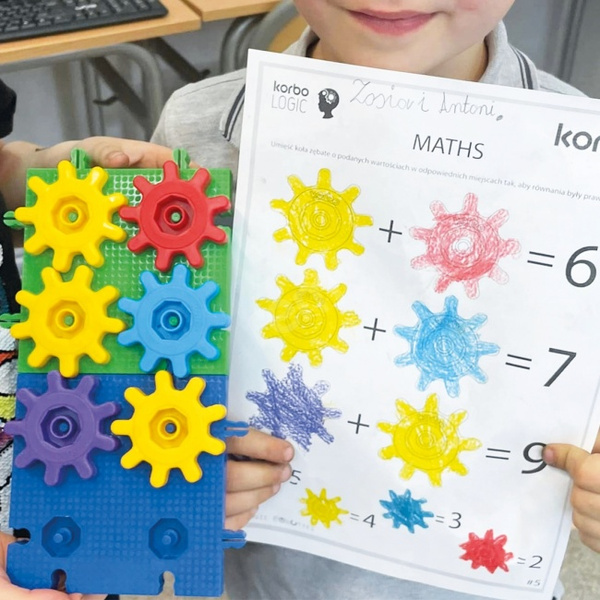 Zestaw Klocki Korbo EDU Code 420 el. + Książka z kartami pracy 83 x A4